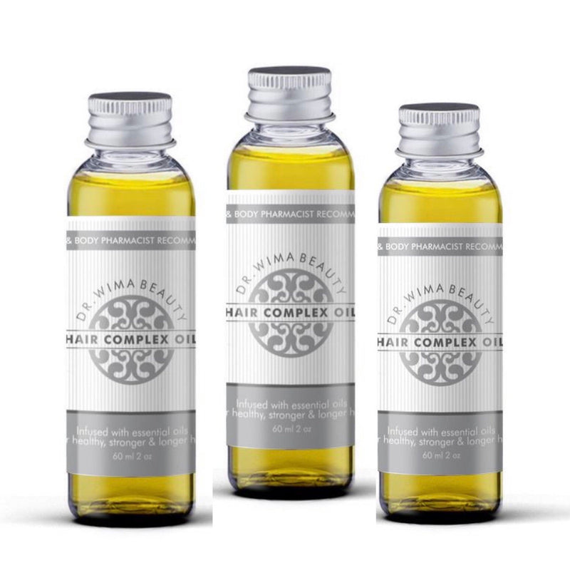 VALUE SET OF 3 X REFILL HAIR COMPLEX OILS IN PLASTIC - DR WIMA BEAUTY 